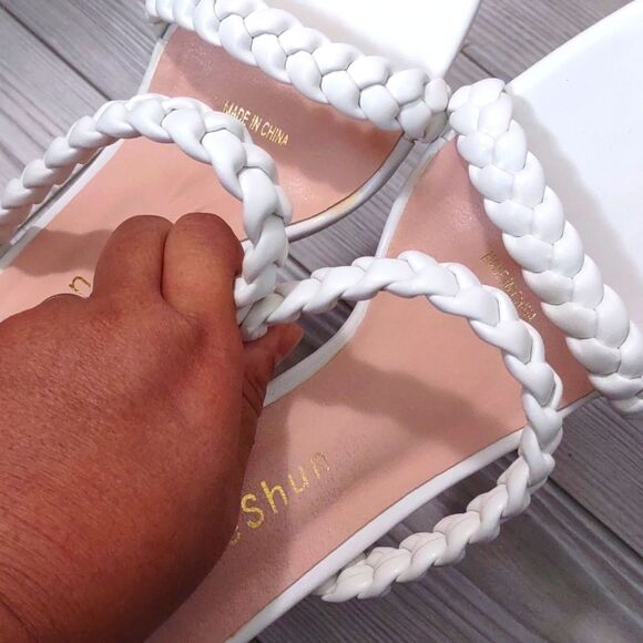 (67-3152) Comeshun Women's Square Heels Sandals Block Sz 39 (8.5) - Picture 5 of 11